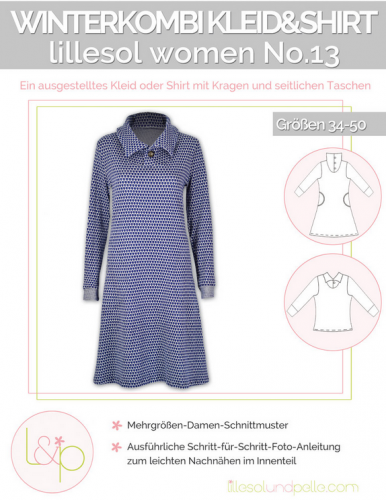 Papierschnittmuster - Winterkombikleid & Shirt No. 13 - Damen - Lillesol & Pelle